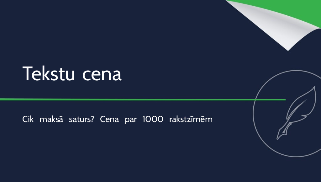 Tekstu rakstīšanas cena par 1000 rakstzīmēm — cik maksā saturs?