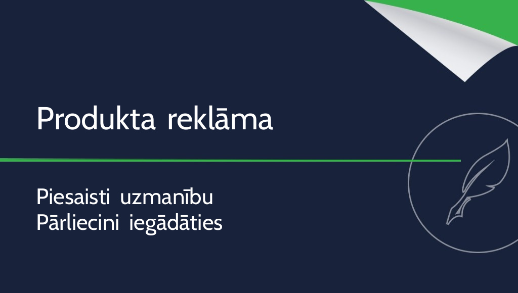 Kā uzrakstīt produkta reklāmu?